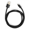 Фото Дата кабель USB 2.0 AM to Micro 5P 1m nylon black Vinga (VCPDCMNB1BK)
