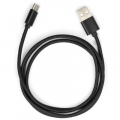 Фото Дата кабель USB 2.0 AM to Type-C 1m nylon black Vinga (VCPDCTCNB1BK)