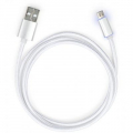 Фото Дата кабель USB 2.0 AM to Micro 5P 1m LED silver Vinga (VCPDCMLED1S)
