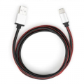 Фото Дата кабель USB 2.0 AM to Type-C 1m pu leather black Vinga (VCPDCTCLS1BK)