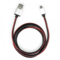 Фото Дата кабель USB 2.0 AM to Micro 5P 1m pu leather black Vinga (VCPDCMLS1BK)