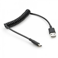 Фото Дата кабель USB 2.0 AM to Type-C Spring 1m black Vinga (VCPDCTCS1BK)