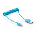 Фото Дата кабель USB 2.0 AM to Micro 5P Spring 1m blue Vinga (VCPDCMS1B)