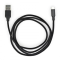 Фото Дата кабель USB 2.0 AM to Micro 5P nylon 1m black Vinga (VCPDCMBN21BK)