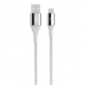 Фото Дата кабель USB 2.0 AM to Lightning 1.2m MIXIT DuraTek silver Belkin (F8J207bt04-SLV)