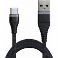 Фото Дата кабель USB 2.0 AM to Type-C 1.2m 2A Black Grand-X (NC012BK)