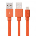 Фото Дата кабель USB 2.0 AM to Lightning 1.2m Freedom Orange JUST (LGTNG-FRDM-RNG)