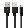 Фото Дата кабель USB 2.0 AM to Micro 5P 1.2m Freedom Black JUST (MCR-FRDM-BLCK)