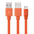 Фото Дата кабель USB 2.0 AM to Micro 5P 1.2m Freedom Orange JUST (MCR-FRDM-RNG)