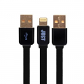 Фото Дата кабель USB 2.0 AM to Lightning 1.2m Rainbow Black JUST (LGTNG-RNBW-BLCK)