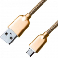 Фото Дата кабель USB 2.0 AM to Micro 5P 1.0m 1.5A, Gold Grand-X (MM02G)