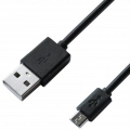 Фото Дата кабель USB 2.0 AM to Micro 5P 1.5m Cu, 2.1A, Black Grand-X (PM015BS)