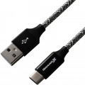 Фото Дата кабель USB 2.0 AM to Type-C 1.0m Black/Black Grand-X (FC06BB)