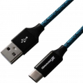 Фото Дата кабель USB 2.0 AM to Type-C 1.0m Blue/Black Grand-X (FC06BLB)