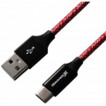 Фото Дата кабель USB 2.0 AM to Type-C 1.0m Red/Black Grand-X (FC06RB)