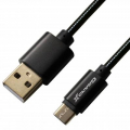 Фото Дата кабель USB 2.0 AM to Type-C 1.0m Black Grand-X (MC-01B)