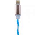 Фото Дата кабель USB 2.0 -> Lightning 1м W-Bl (силикон) бело->голубой /Ret LogicPower (5143)