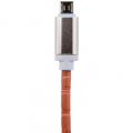 Фото Дата кабель USB 2.0 -> micro USB 1м P (кожа) розовый /Retail LogicPower (5134)