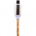 Фото Дата кабель USB 2.0 -> micro USB 1м W (кожа) белый /Retail LogicPower (5132)