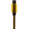 Фото Дата кабель USB 2.0 -> micro USB 1м G (метал. плетение) золотой /Retai LogicPower (5121)