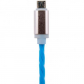 Фото Дата кабель USB 2.0 -> micro USB 1м Bl (силикон) синий /Retail LogicPower (5149)
