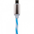 Фото Дата кабель USB 2.0 -> micro USB 1м W-Bl (силикон) бело-голубой /Reta LogicPower (5150)