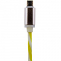 Фото Дата кабель USB 2.0 -> micro USB 1м W-Gr (силикон) бело-зеленый /Reta LogicPower (5151)