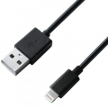 Фото Дата кабель USB 2.0 AM to Lightning 1.0m Cu, 2.1А, Black Grand-X (PL01BS)