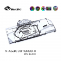 Фото Водоблок на видеокарту ASUS Geforce RTX 3090 TURBO с бэкплейтом (N-AS3090TURBO-X)