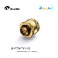 Фото Фитинг Bykski 10/16 мм G1/4 (B-FT3-TK-V2) золотой