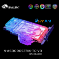 Фото Водоблок с активным бэкплейтом от Bykski для видеокарт Asus RTX3090 Raptor (N-AS3090STRIX-TC-V3)