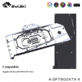 Фото Водоблок от Bykski для видеокарты Sapphire RX7900 XTX Nitro с бэкплейтом (A-SP7900XTX-X)