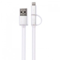 Фото USB-кабель для Remax Lightning/microUSB Aurora Cable(White)