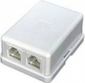Фото Розетка  внешняя 2-порта RJ45/RJ12