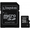 Фото Flash память Kingston MicroSDHC 32GB Class 4 + SD-adapter (SDC4/32GB)