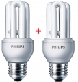 Фото Комплект энергосберегающих ламп Philips E27 11W 6500K Genie (1+1) (8717943898626)