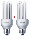 Фото Комплект энергосберегающих ламп Philips E27 18W 2700K Genie (1+1) (8717943885008)